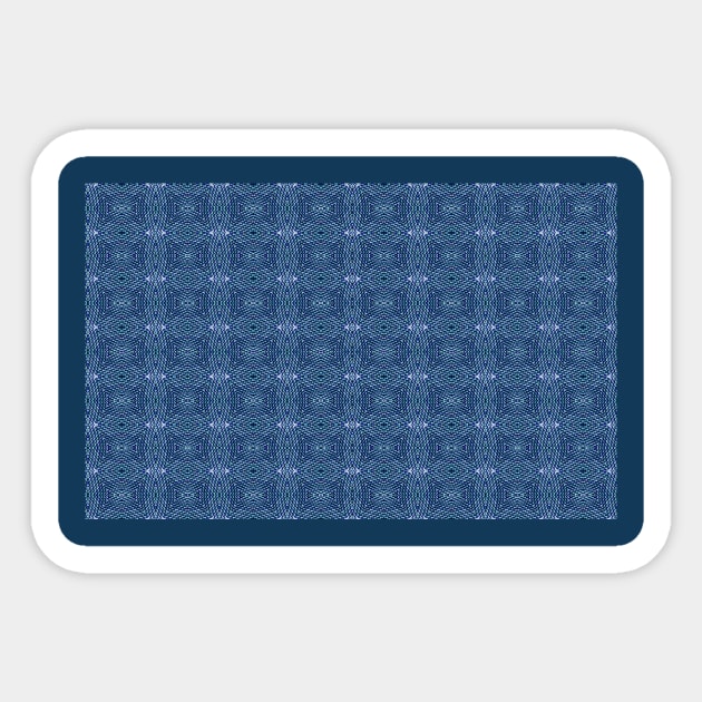 Blue Geometric Pattern Sticker by Amanda1775